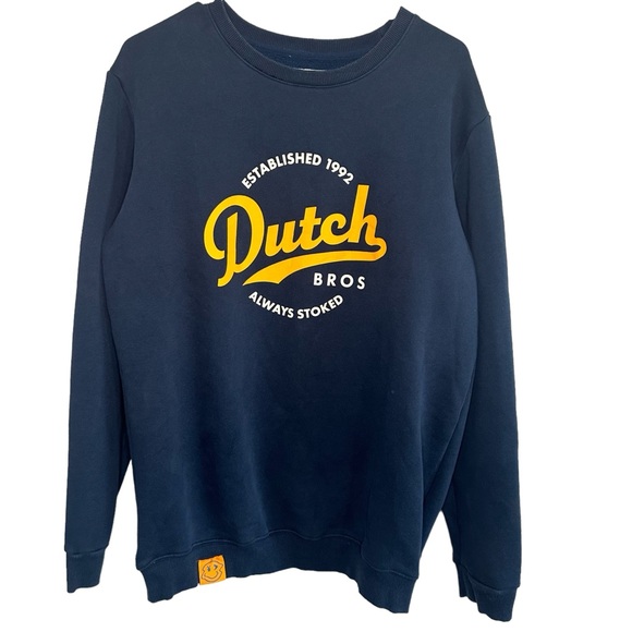 Dutch Bros Other - Dutch Bros SMALL+MEDIUM+LARGE+XL+XXLNavy Crewneck Sweatshirt w/Gold DB 1992